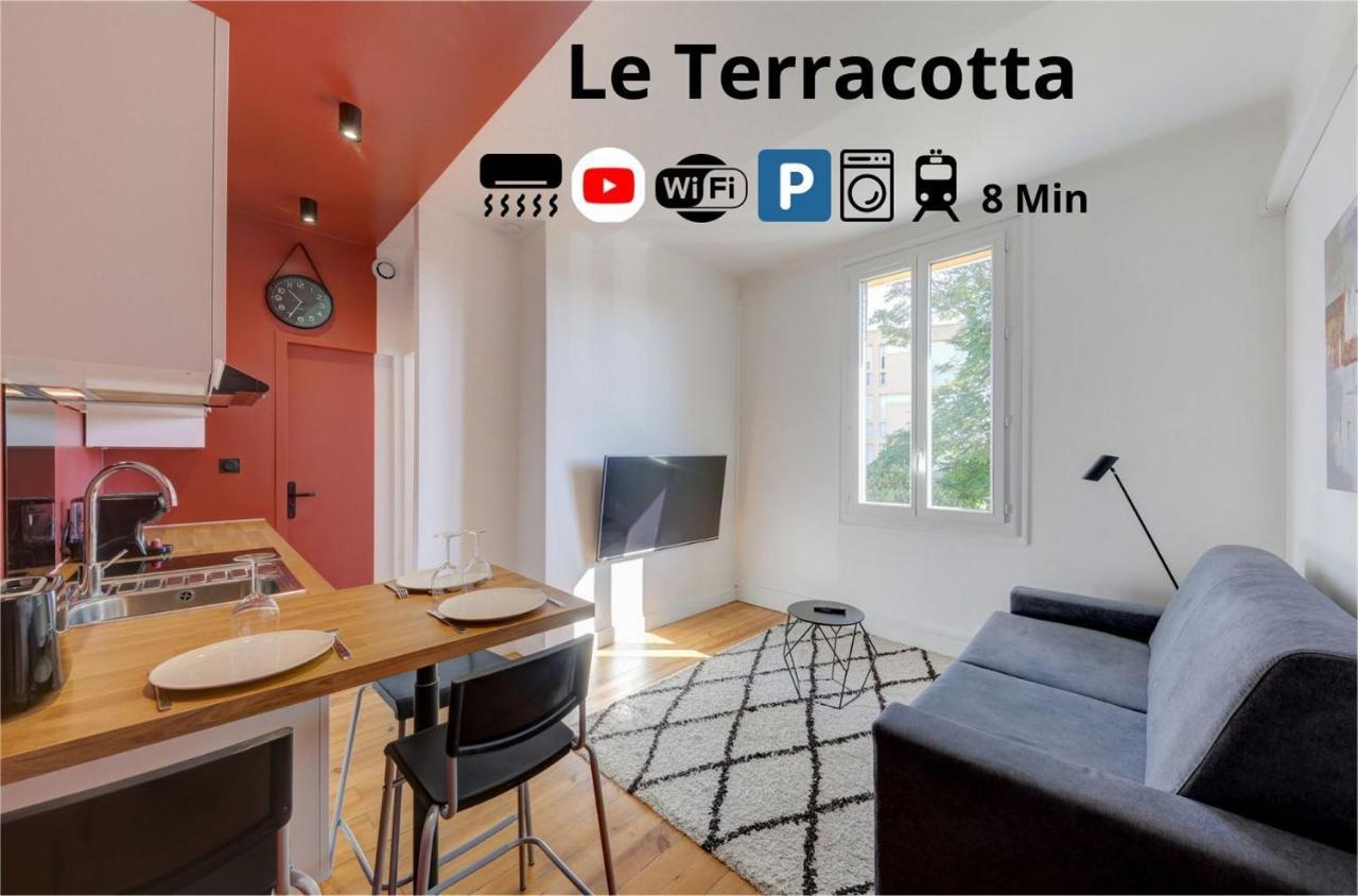 Apartamento Terracotta-T2-Clim-Parking Gratuit Prive Pierre-Bénite Exterior foto